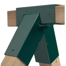 raccord angle balançoire carré vert 92MM HERMIC pour portique extérieur sécurisé