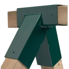 raccord angle balançoire carré vert 92MM HERMIC pour portique extérieur sécurisé