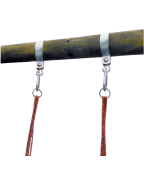 crochet balançoire support rond avec mousqueton 12 cm acier galvanisé extérieur