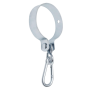 crochet balançoire support rond avec mousqueton 12 cm acier galvanisé extérieur