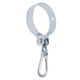 crochet balançoire support rond avec mousqueton 12 cm acier galvanisé extérieur