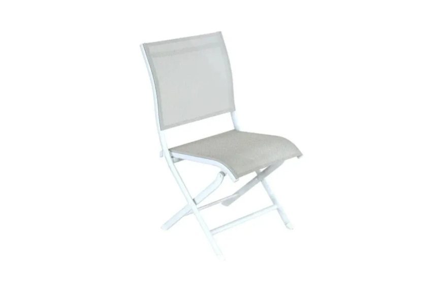 Chaise pliante de jardin BLANCHE ÉLÉGANCE - OCÉO
