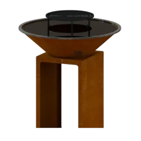 Grille de cuisson OYAT en acier pour brasero et cuisson au feu de bois