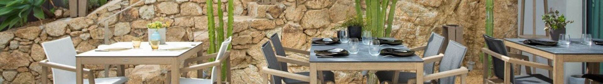 Table à manger sans allonge d'extérieur