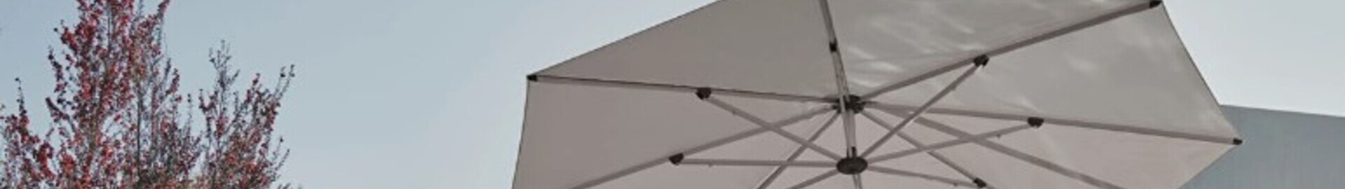 Parasol droit avec toile ronde